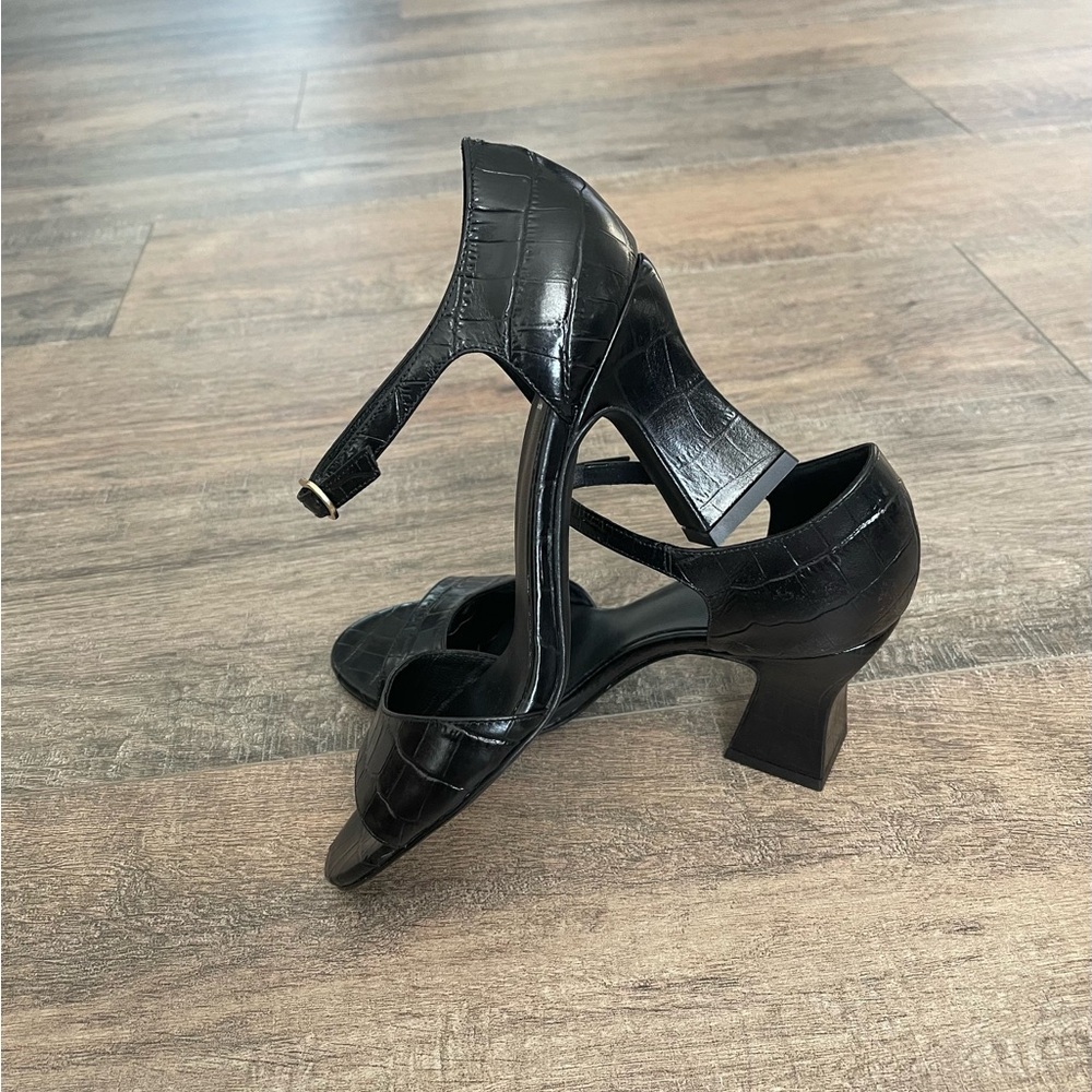 New AQUATALIA Calley Croc Embossed Sandal 6.5 - Picture 3 of 5